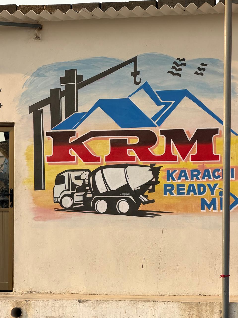 Karachi Ready Mix KRM wall mark